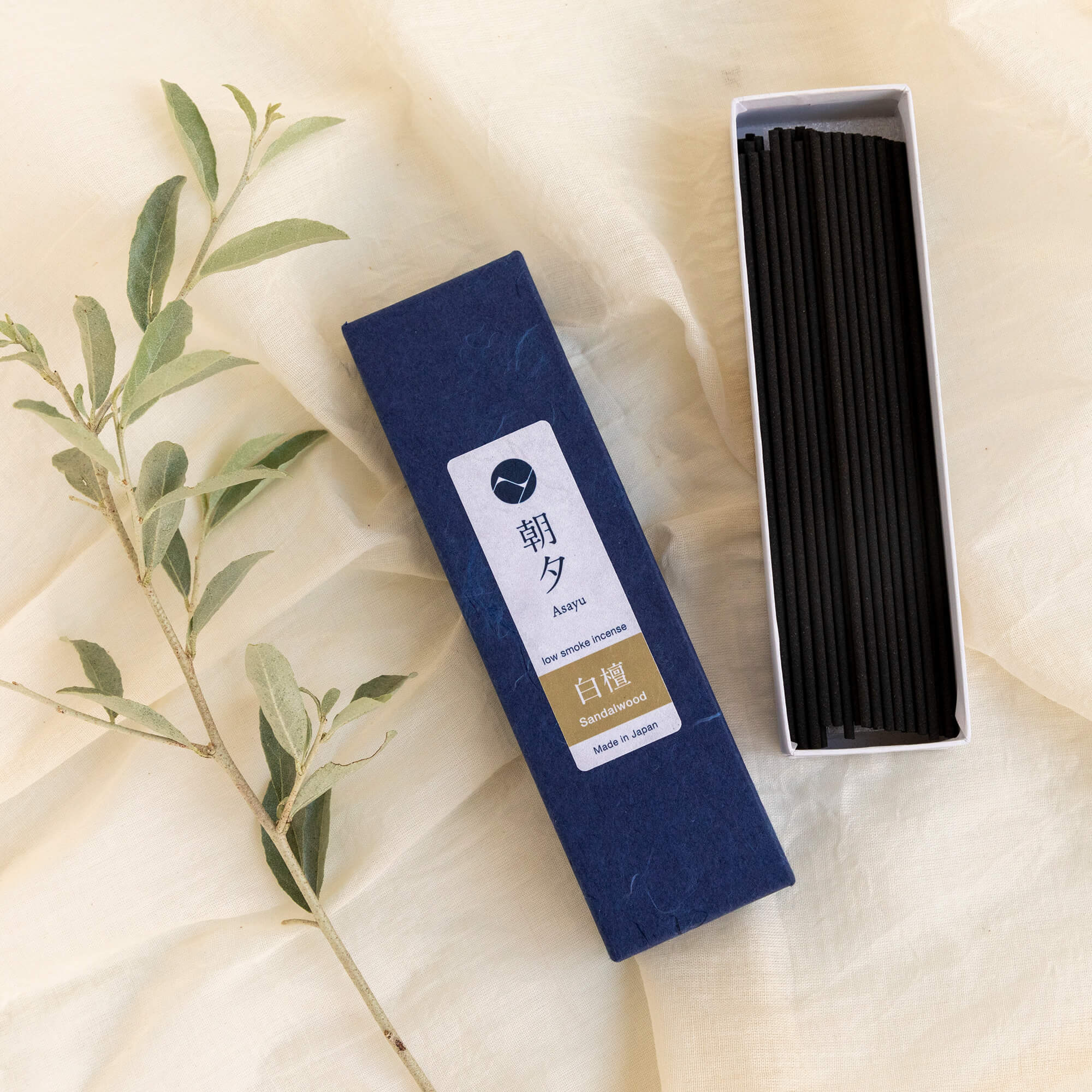 20g Box of sandalwood incense sticks in display