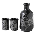 Sake cup set on white background