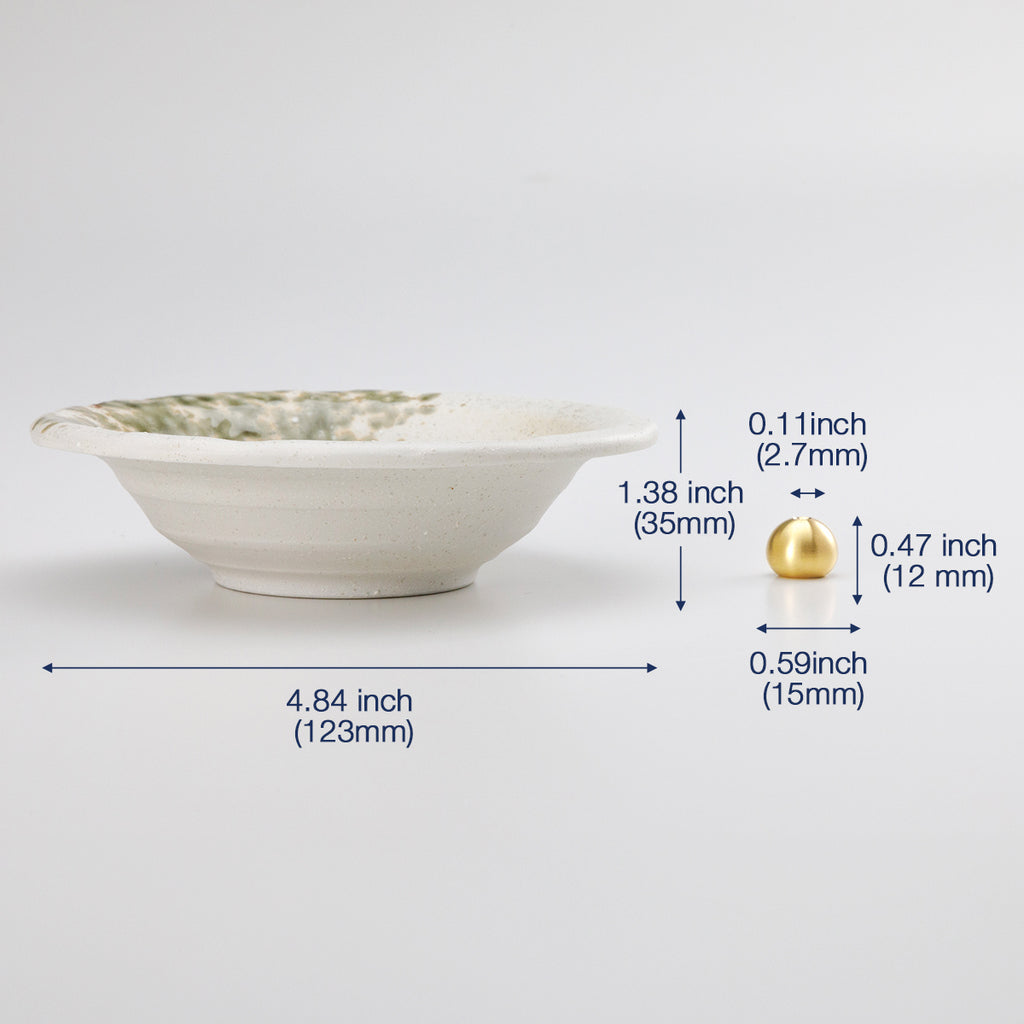 Ceramic holder with dimension data