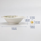 Ceramic holder with dimension data