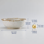 small whithe incense holder with dimension data