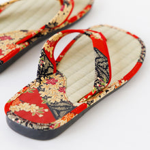 Lade das Bild in den Galerie-Viewer, Traditional Japanese Sandals Tatami Setta Zori, Made in Japan - Red
