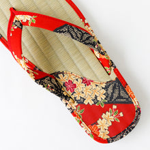 Load image into Gallery viewer, Traditional Japanese Sandals Tatami Setta Zori, Made in Japan - Red
