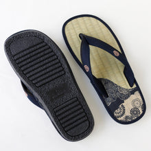 Charger l&#39;image dans la galerie, Traditional Japanese Sandals Tatami Setta Zori, Made in Japan - Blue
