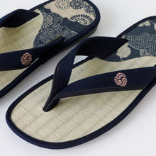 Lade das Bild in den Galerie-Viewer, Traditional Japanese Sandals Tatami Setta Zori, Made in Japan - Blue
