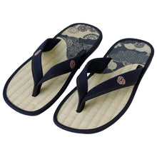 Cargar imagen en el visor de la galería, Traditional Japanese Sandals Tatami Setta Zori, Made in Japan - Blue
