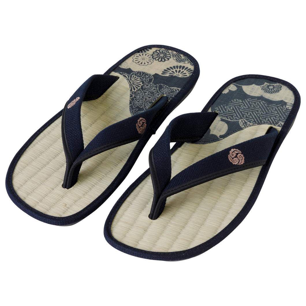 Traditional Japanese Sandals Tatami Setta Zori, Made in Japan - Blue