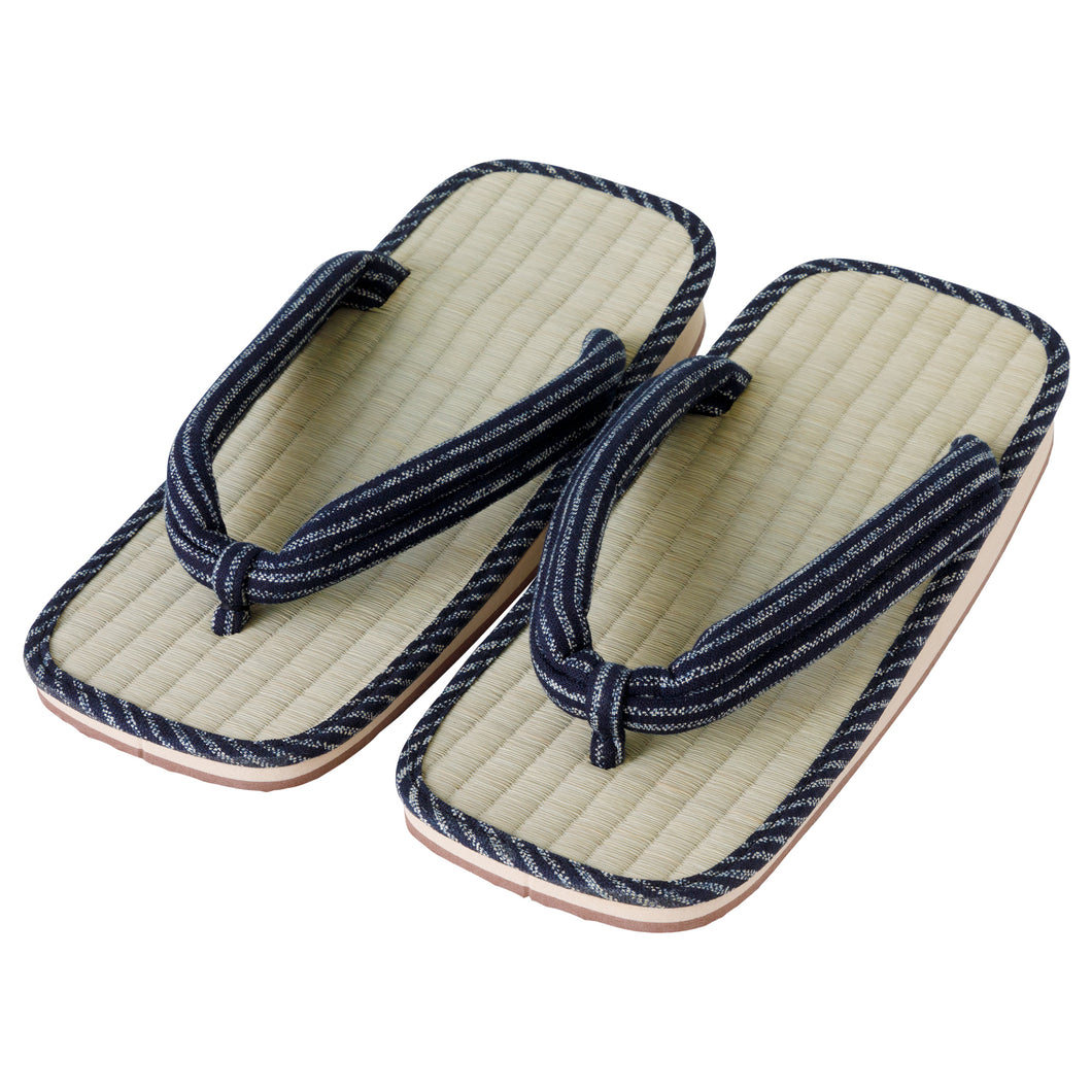 Traditional Japanese Sandals Tatami Setta Zori, Made in Japan - Black Stripes