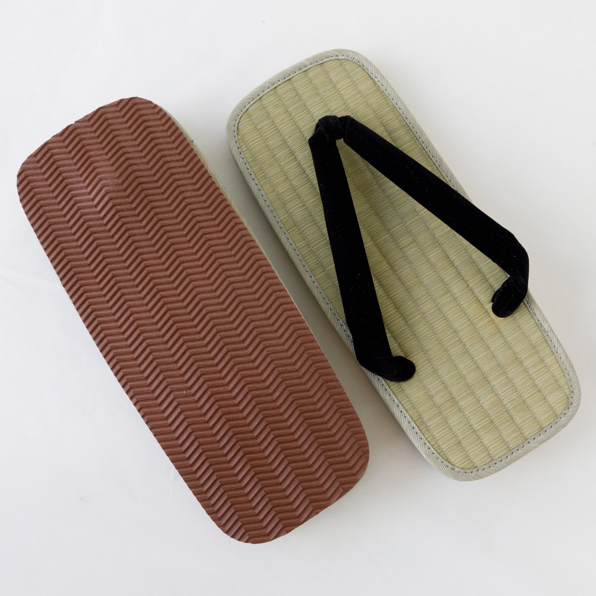 Traditional Japanese Sandals Tatami Setta Zori, Made in Japan - Black
