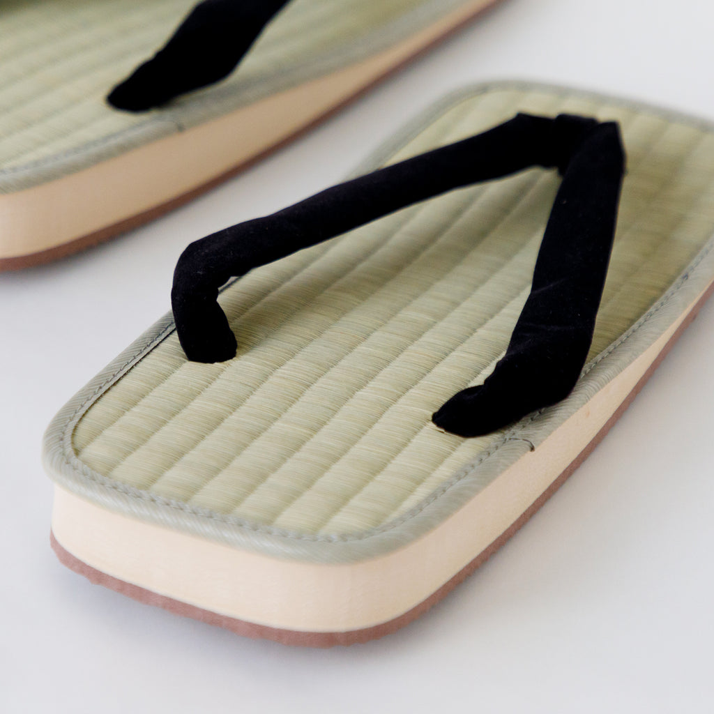 Traditional Japanese Sandals Tatami Setta Zori, Made in Japan - Black