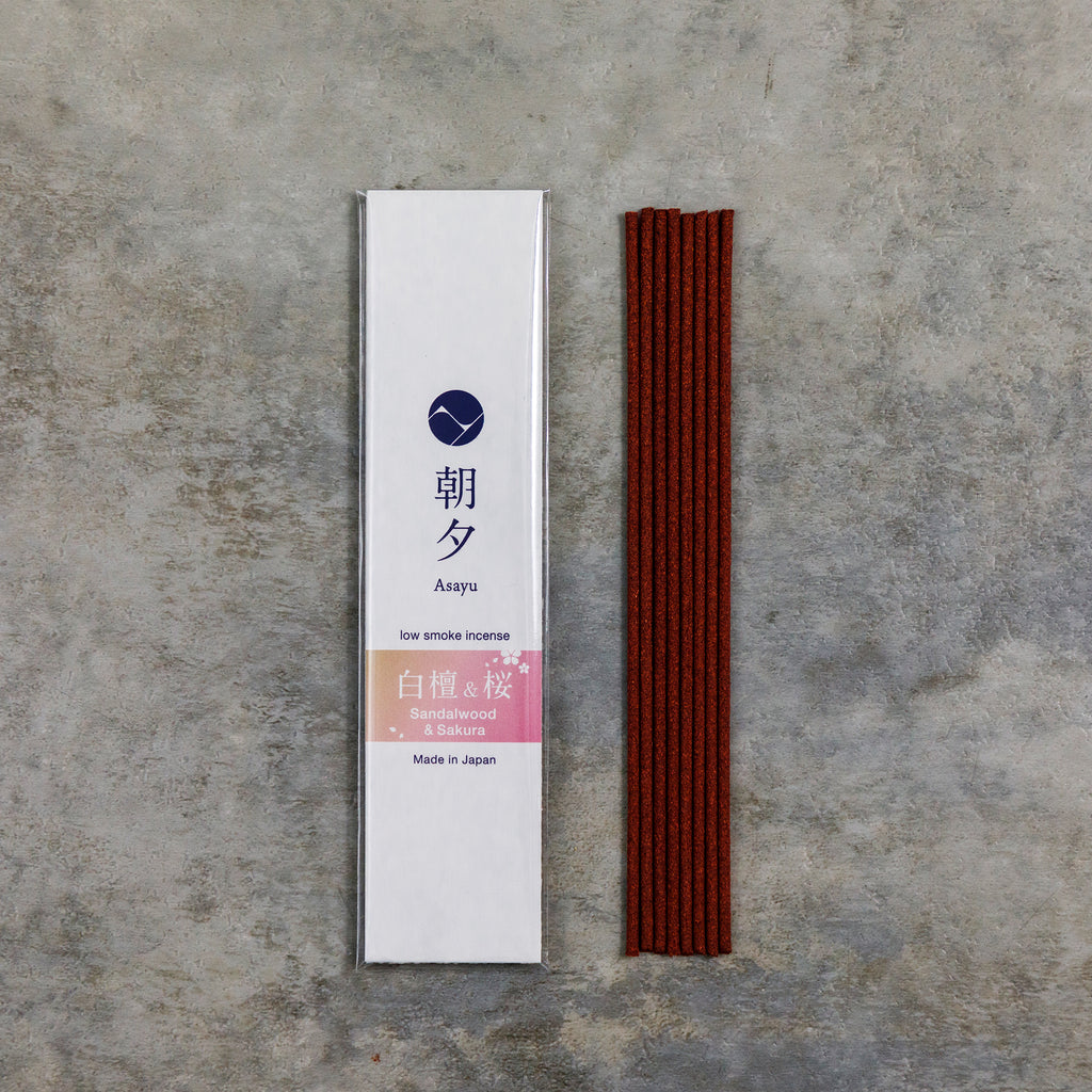 Sandalwood Incense Sticks Assortment, Set of 5: Sandalwood, Sandalwood & Rose, Sandalwood & White Sage, Sandalwood & Sakura, Sandalwood & Plum