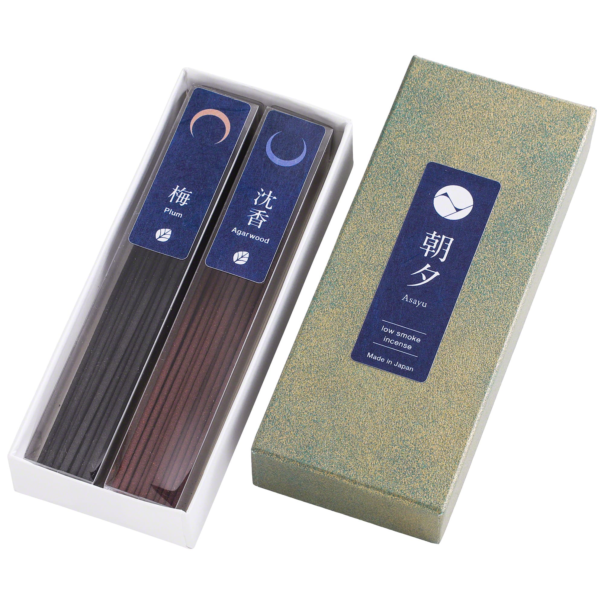 Asayu Japan Low Smoke Incense Sticks 40g Nature Scent Set