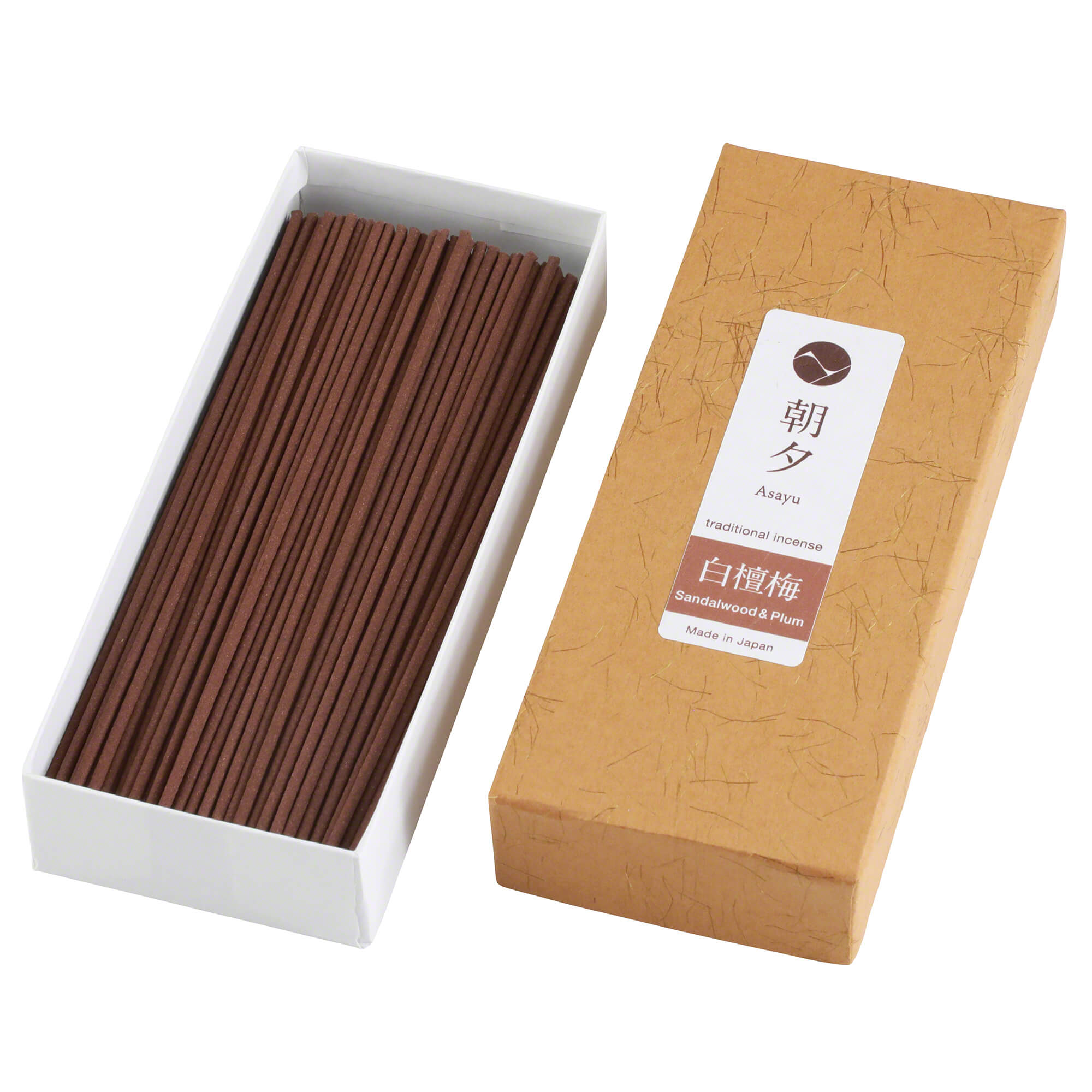 Sandalwood and Plum Traditional Incense Sticks 100% Natural open box