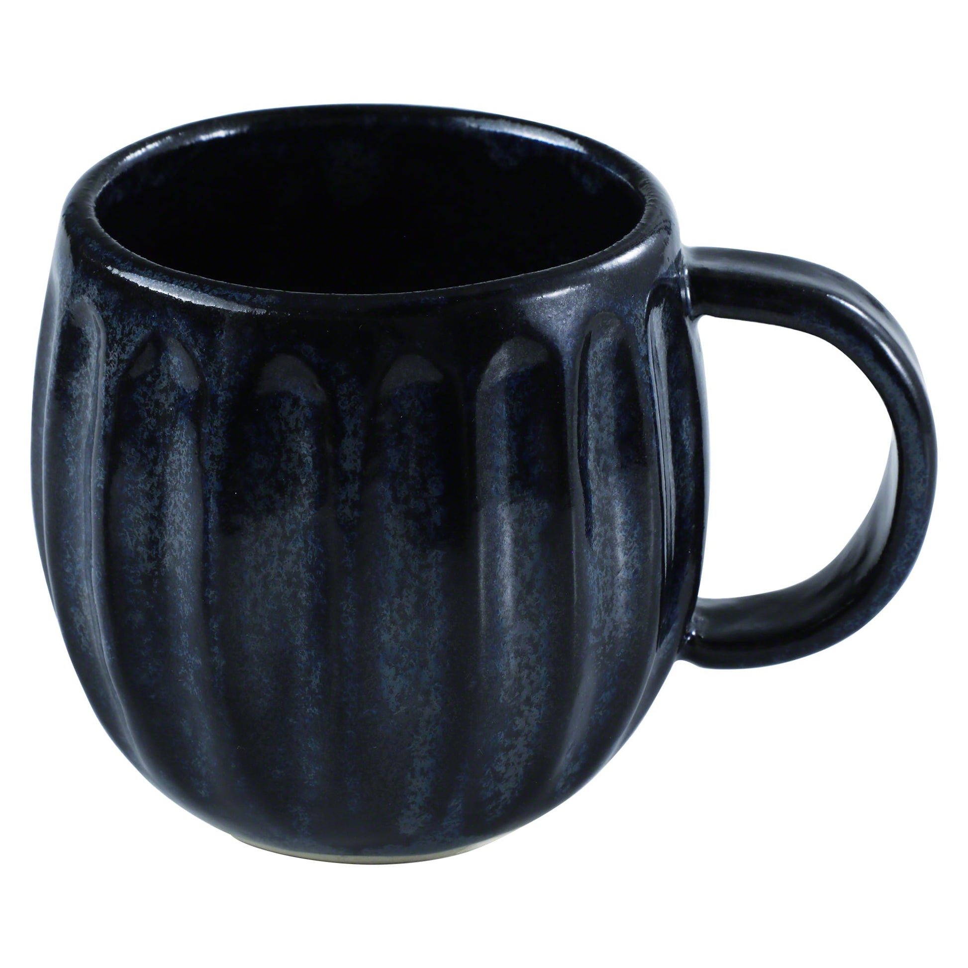 Asayu Japan Ceramic Coffee Pour Over Maker Set in Dark Navy Blue, Slow Brewing Paper Filter Holder and Dripper with 3 Holes for Coffee and Tea - Complete 2PCS Set