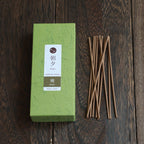 Box of Hinoki Cypress Traditional Smoke incense with sticks outside