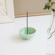 Charger l&#39;image dans la galerie, [ Free Shipping all over the continental US, CA, UK ] 100% Made in Japan Asayu Japan Pale Turquoise Mini Sakura Lotus Incense Holder with Brass Incense Burner Stand for relaxation, meditation and yoga
