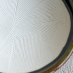 Close-up of the inside of the Asayu Japan Ceramic Olive Green Mortar Bowl