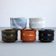 Load image into Gallery viewer, 5 ochoko sake cups stacked 
