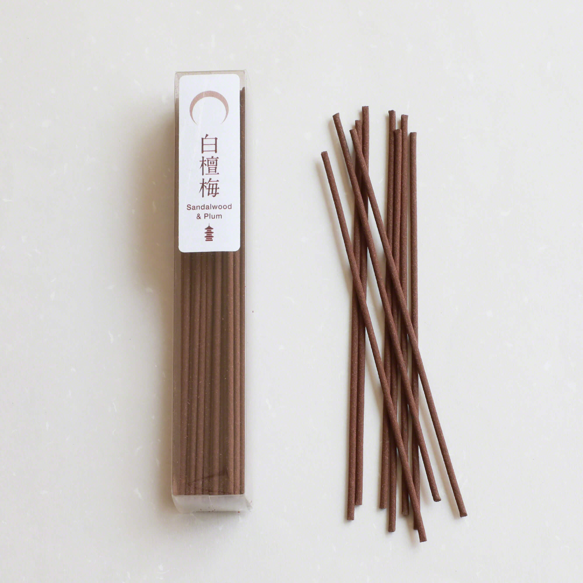 Ensemble d'encens de temple I [mélange bois de santal + prune et bois d'aloès premium] bâtons d'encens traditionnels 40g