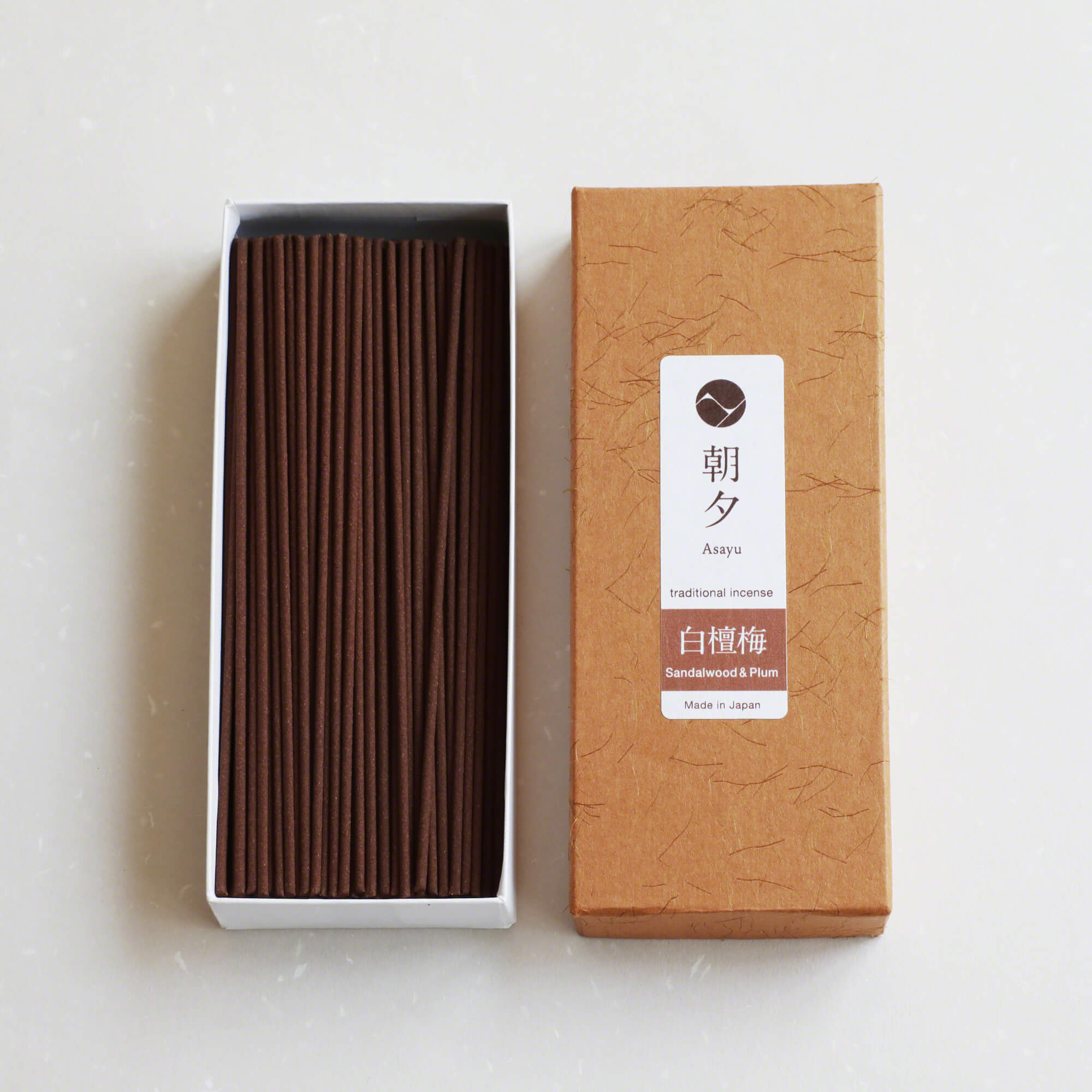 Sandalwood and Plum Blend Traditional Smoke Incense Sticks open box