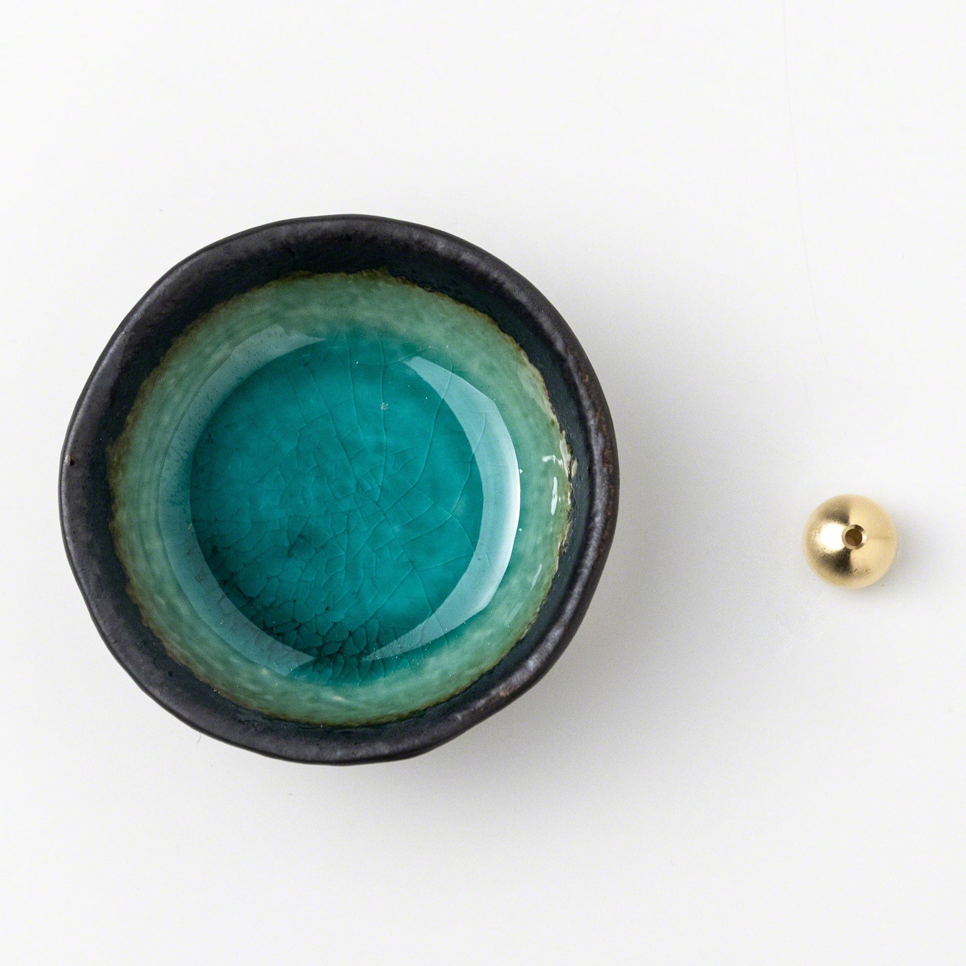 Small Mini Nature Aquamarine Incense Holder Stand stick cone ceramic porcelain handcraft adjustable angle detachable home decor round hole simple elegant yoga relax meditation minimalist