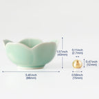 [ Free Shipping in continental US, CA, UK ] 100% Made in Japan Asayu Japan Pale Turquoise Mini Sakura Incense Holder with Brass Incense Burner Stand for relaxation, meditation and yoga