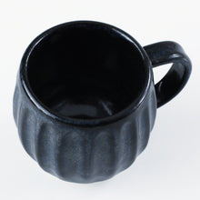 Lade das Bild in den Galerie-Viewer, View from the top of the Asayu Japan Ceramic Coffee Mug in dark navy blue.
