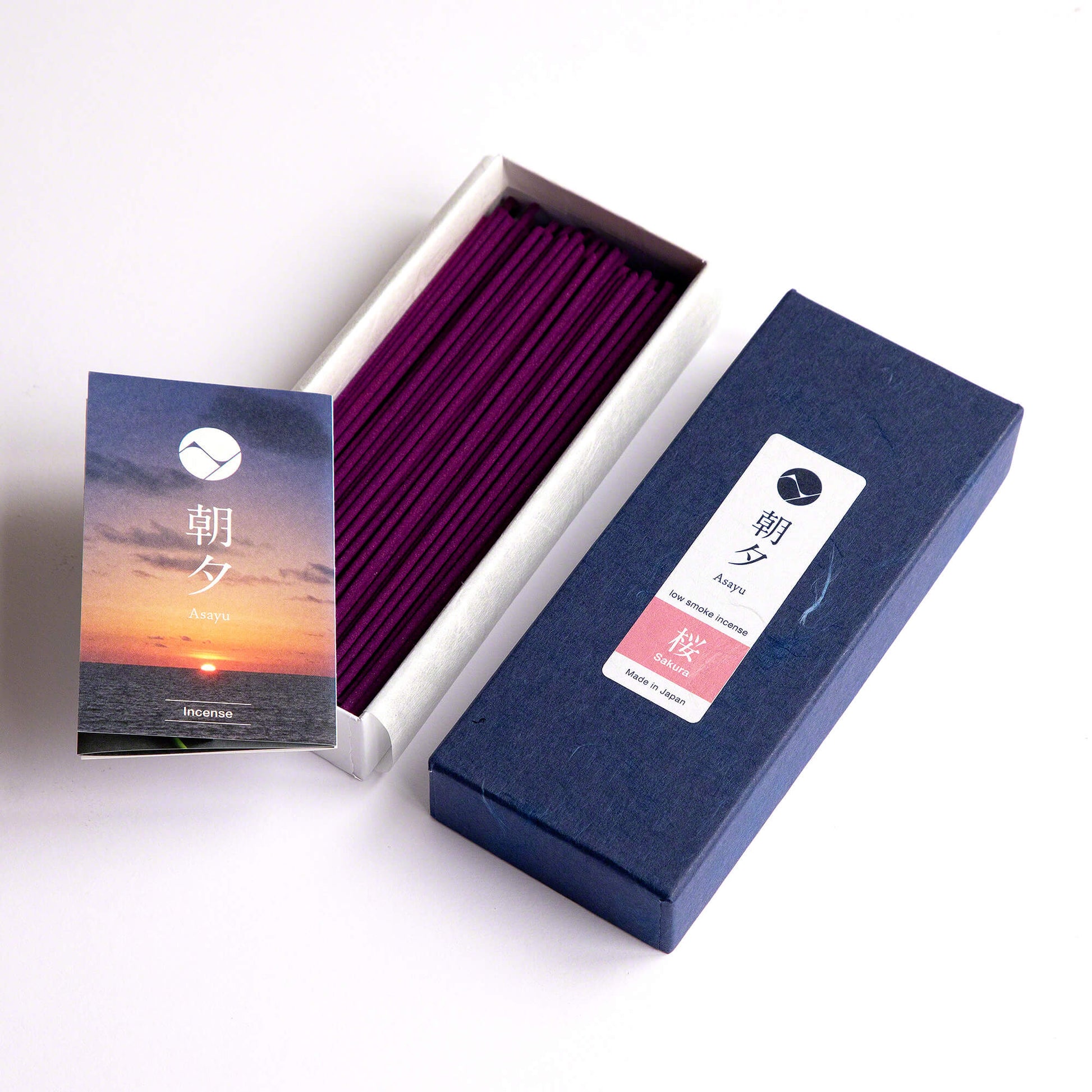 [ Free Shipping all over the US ]  100% Made in Japan Low Smoke Incense Gift Set [ Sakura Cherry Blossom + White Lotus Holder ] || Low Smoke Japanese Incense Sticks || Incense holder and burner stand || Incense for Yoga and Meditation