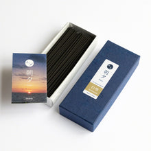 Load image into Gallery viewer, [ Free Shipping all over the US ]  100% Made in Japan Low Smoke Incense Gift Set [ Sandalwood Incense Sticks + Navy Blue Lotus Incense Holder ] || Low Smoke Japanese Incense Sticks || Incense holder and burner stand || Incense for Yoga and Meditation
