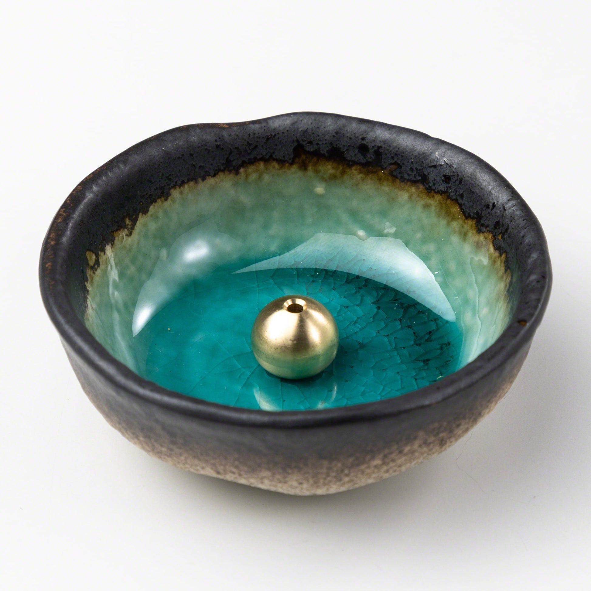Small Mini Nature Aquamarine Incense Holder Stand stick cone ceramic porcelain handcraft adjustable angle detachable home decor round hole simple elegant yoga relax meditation minimalist