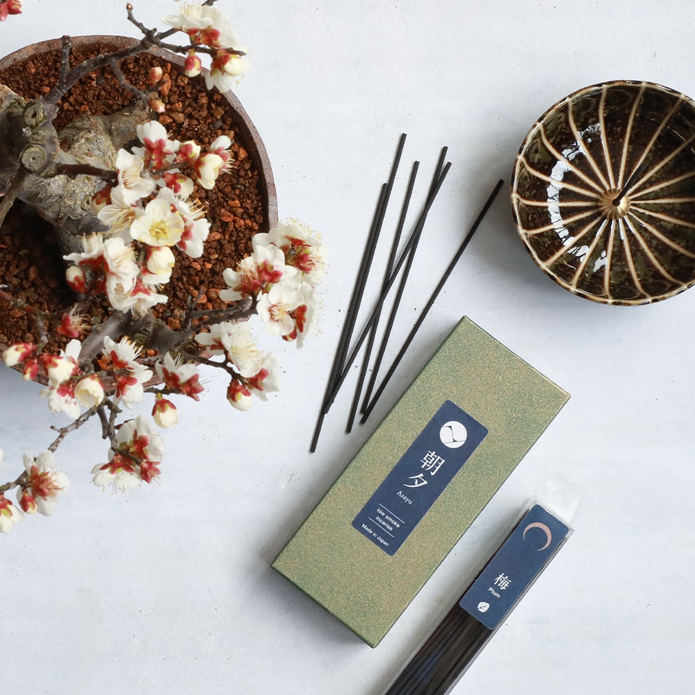 Asayu Japan Low Smoke Incense Sticks 40g Nature Scent Set