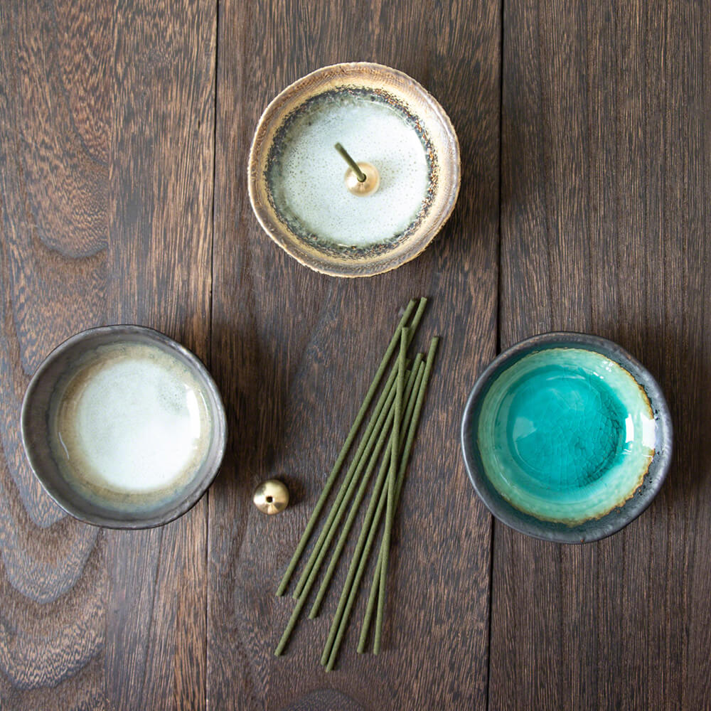 Asayu Japan japanese ceramic incense holder 