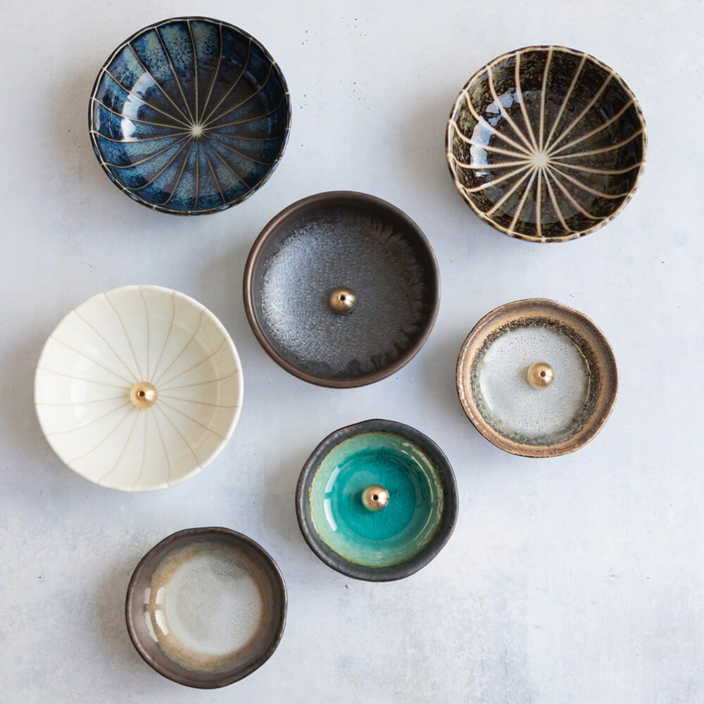 Asayu Japan japanese ceramic incense holder 