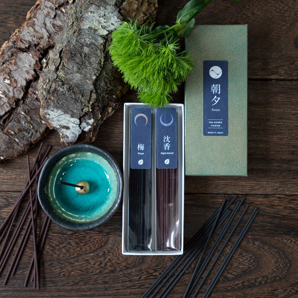 Bâtons d’encens faible fumée 40 g – Coffret senteurs nature [Prune et Oud]