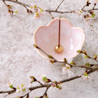 [ Free Shipping all over the continental US, CA, UK ] 100% Made in Japan Asayu Japan Cherry Blossom Pink Mini Sakura Incense Holder with Brass Incense Burner Stand for relaxation, meditation and yoga