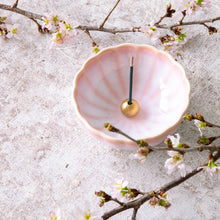 Cargar imagen en el visor de la galería, [ Free Shipping in continental US, CA, UK ] 100% Made in Japan Asayu Japan Cherry Blossom Pink Mini Sakura Lotus Incense Holder with Brass Incense Burner Stand for relaxation, meditation and yoga
