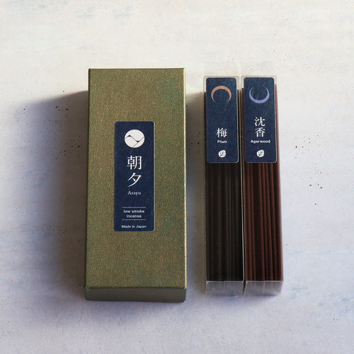 Asayu Japan Low Smoke Incense Sticks 40g Nature Scent Set
