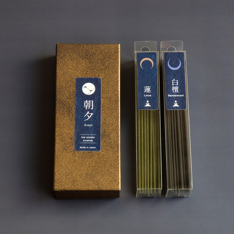Low Smoke Incense Sticks 40g Yoga Scent Set [ Lotus and Sandalwood ]