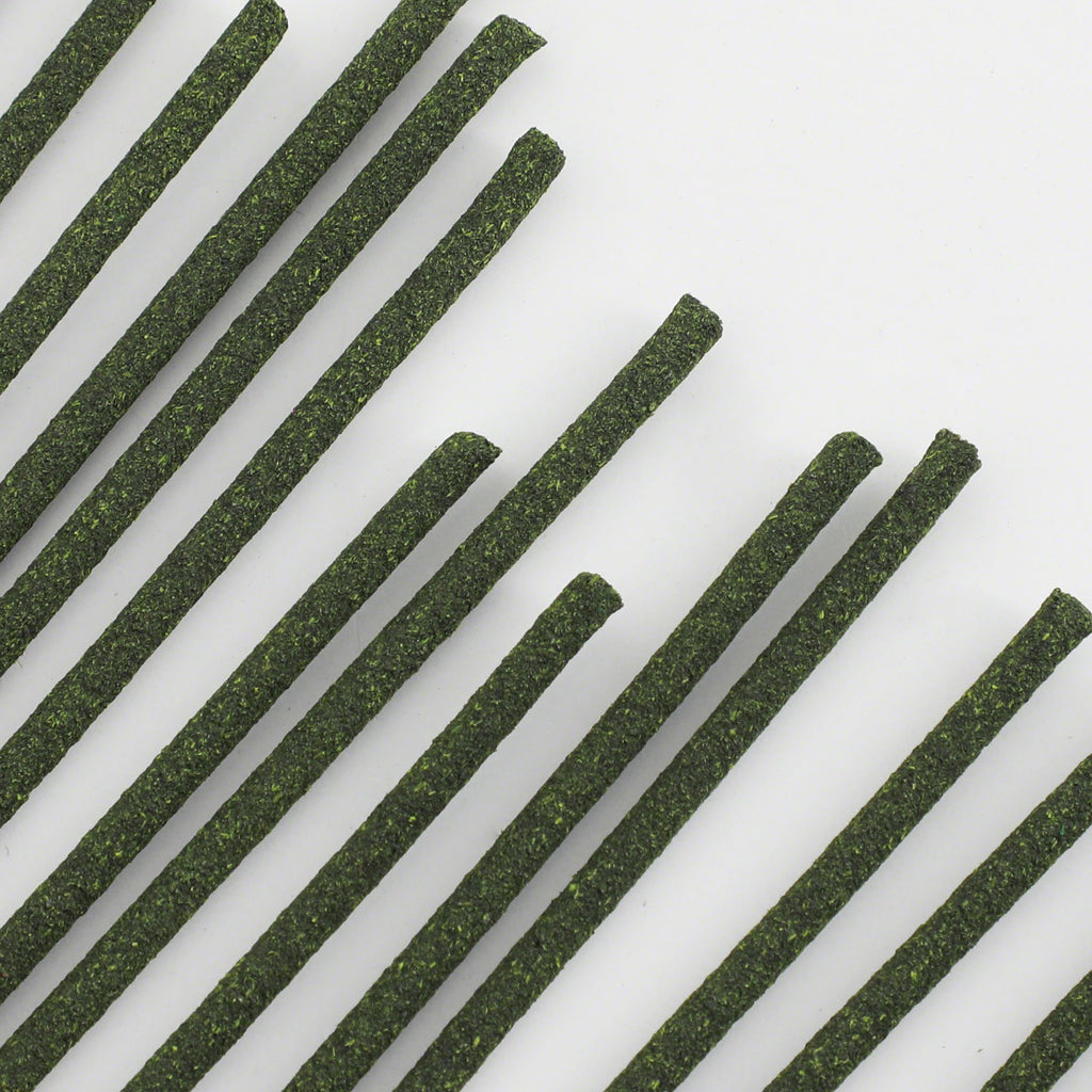 Close-up of Matcha Green Tea Low Smoke Incense Sticks by Asayu Japan