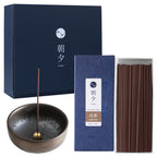 [ Free Shipping all over the US ]  100% Made in Japan Low Smoke Incense Gift Set  [ Agarwood Incense Sticks  + Zen Incense Holder and Burner Stand ] || Our low smoke incense set is manufactured in Awaji island, Japan's leading area in incense making with natural materials. Perfect for Yoga and Meditation.