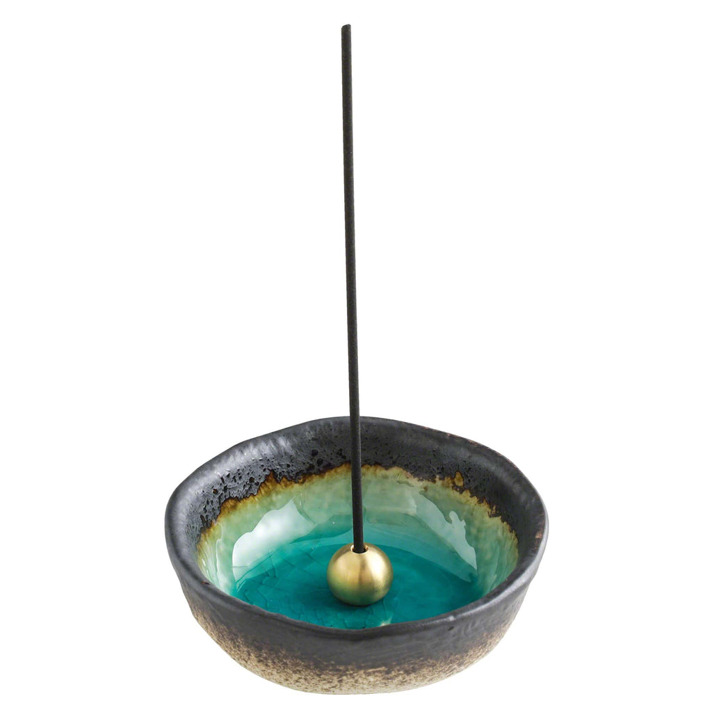 Small Mini Nature Aquamarine Incense Holder Stand