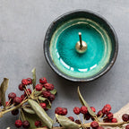 Small Mini Nature Aquamarine Incense Holder