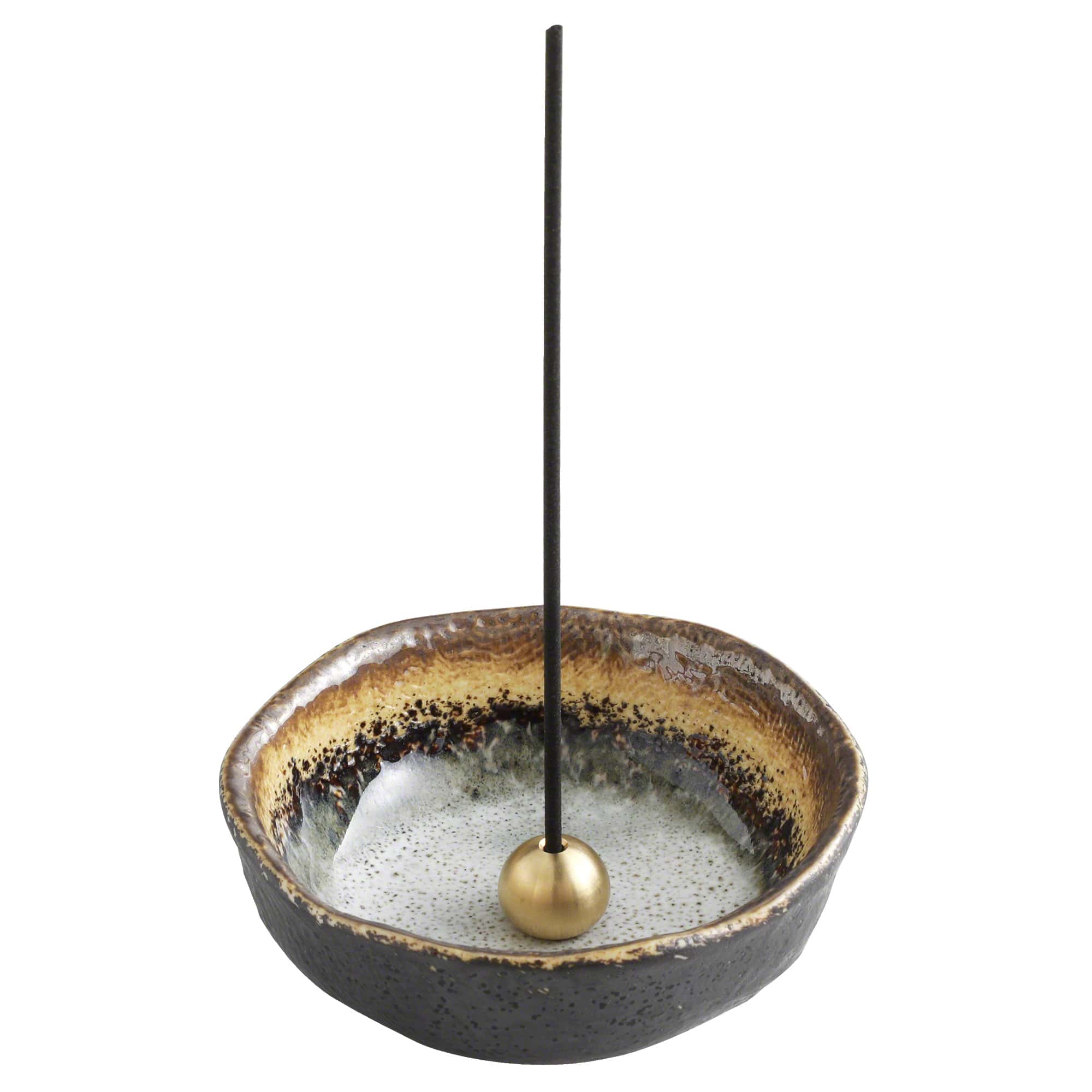 Small Traditional Japan Glazed Ceramic Incense Holder || Asayu Japan