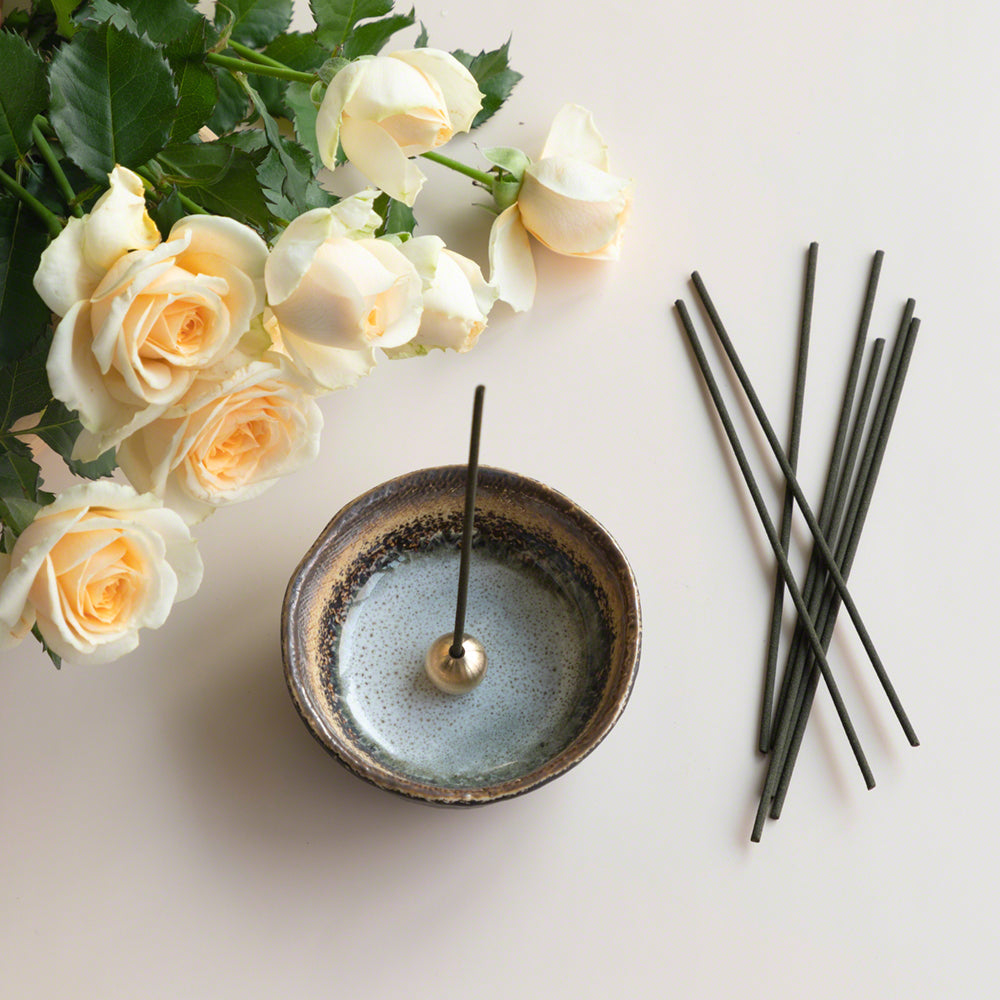 Small Traditional Japan Glazed Ceramic Incense Holder || Asayu Japan