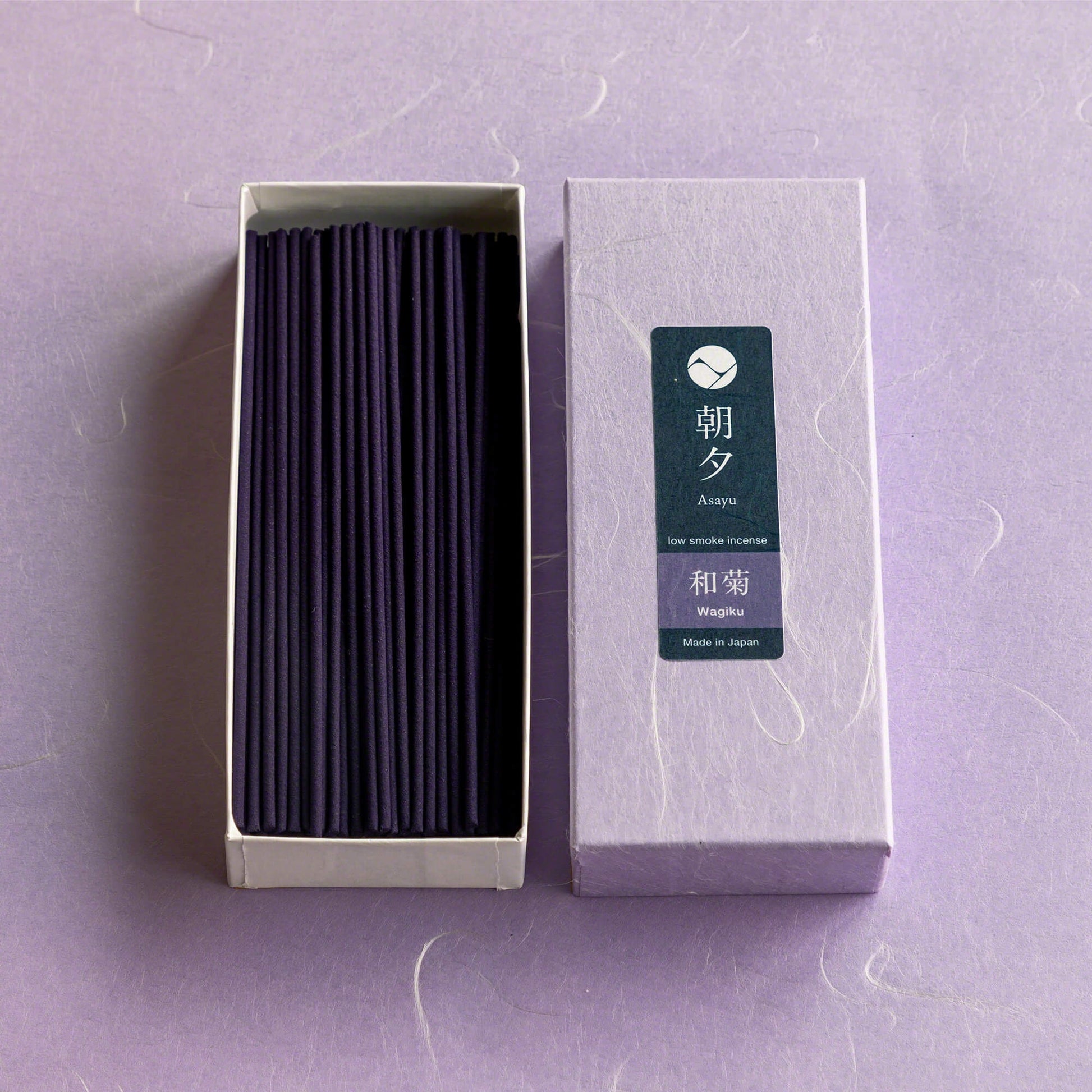 Wagiku Japanese Chrysanthemum Low Smoke Incense Sticks by Asayu Japan open box